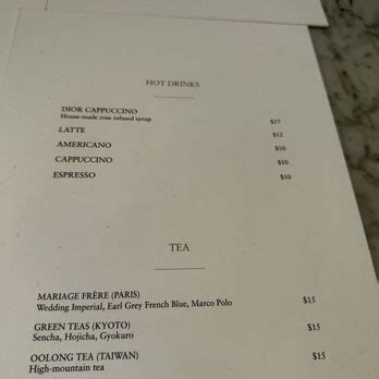 dior café ala moana menu|dior cafe hawaii.